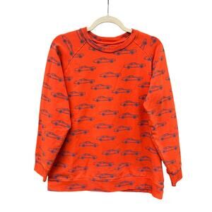 Hugo Loves Tiki Kids Sweatshirt Orange Car Print Large L